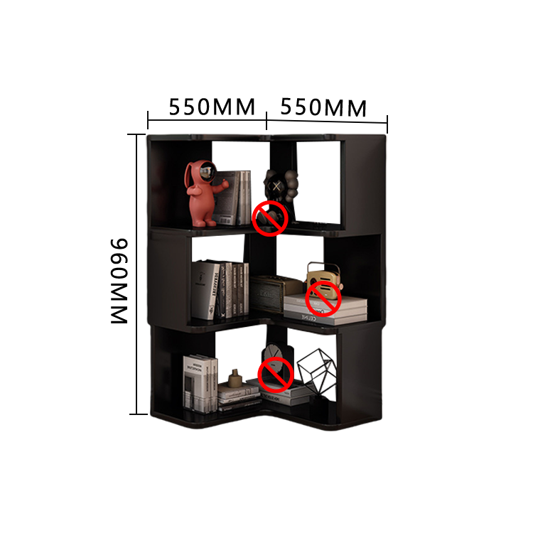 収納ラック コーナーシェルフ オープンラック L型 ブックラック 大容量 コーナー棚 室内 角置き ホワイト JYCWG-N022