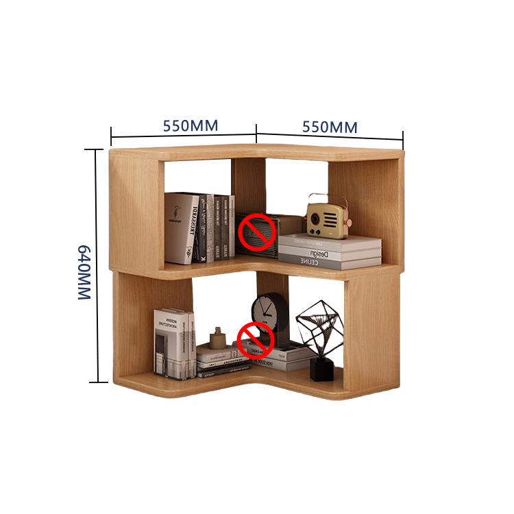 収納ラック コーナーシェルフ オープンラック L型 ブックラック 大容量 コーナー棚 室内 角置き ホワイト JYCWG-N022