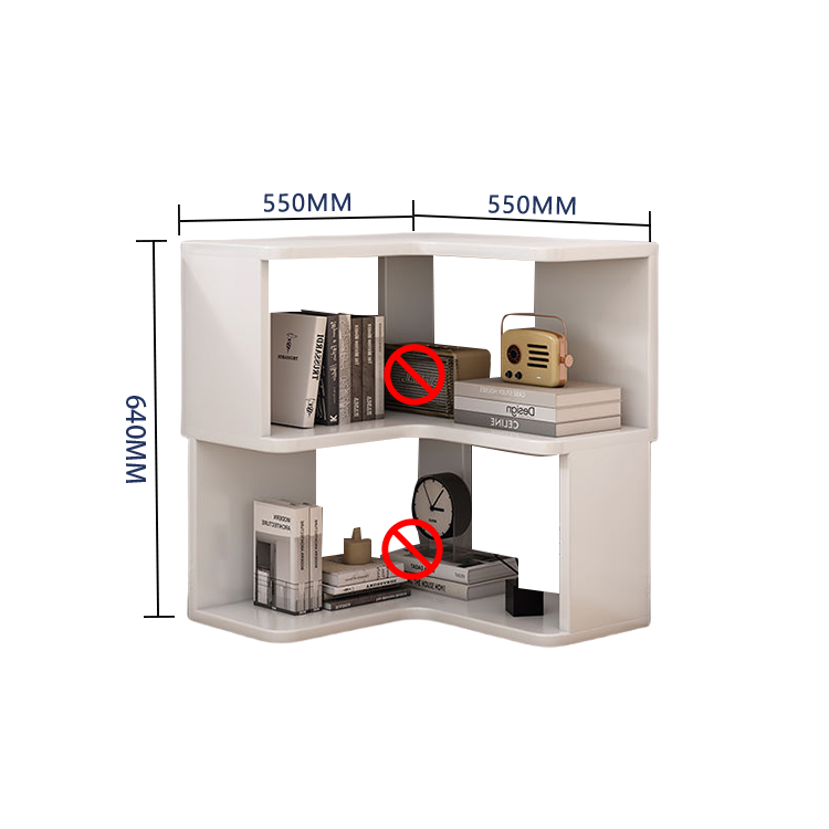 収納ラック コーナーシェルフ オープンラック L型 ブックラック 大容量 コーナー棚 室内 角置き ホワイト JYCWG-N022