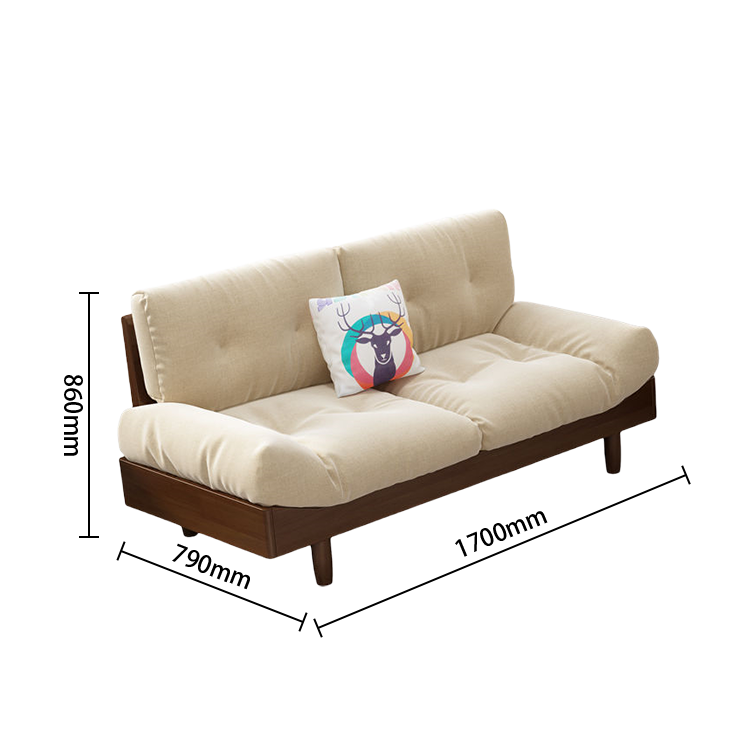 リビングソファ 北欧ソファ 在宅用 2人掛け 3人掛け 木製フレーム 人間工学 柔らかい ナチュラル カスタマイズ可能 JYSF-N006