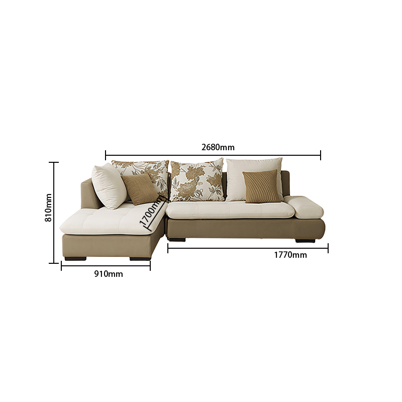 ソファ 片肘ソファ ロータイプ カウチソファセット リビングソファ フィット感 人間工学 ゆったり 簡素 アイボリー JYSF-N031