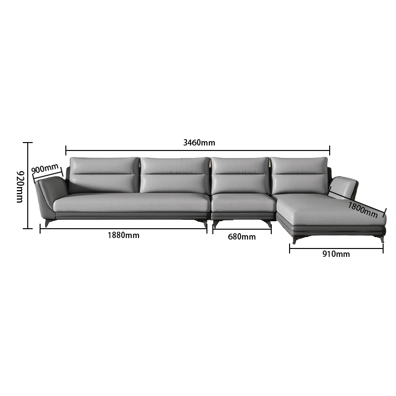 カウチソファセット コーナーソファ リビングソファ L字型 フィット感 PUファブリック 人間工学 シンプル グレー JYSF-N033
