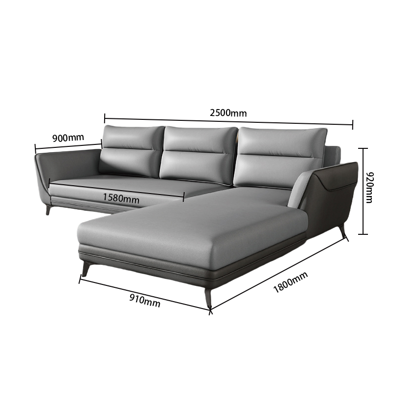 カウチソファセット コーナーソファ リビングソファ L字型 フィット感 PUファブリック 人間工学 シンプル グレー JYSF-N033