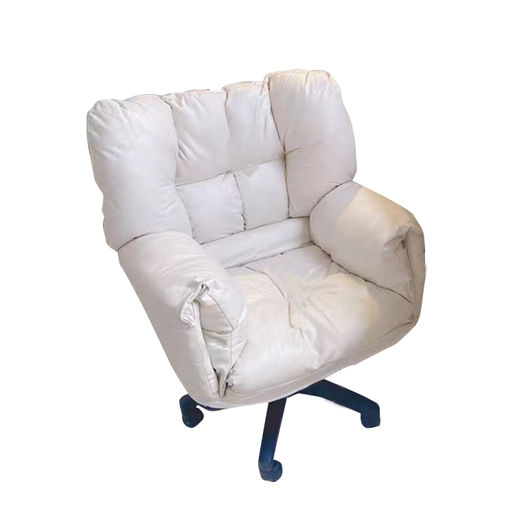 デスクチェア パソコンチェア 在宅用 人間工学 シリコンフィル リクライニング機能 回転可能 フットレスト 肉厚 ピンク LBY-N005