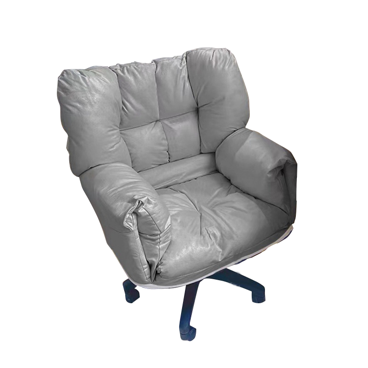 デスクチェア パソコンチェア 在宅用 人間工学 シリコンフィル リクライニング機能 回転可能 フットレスト 肉厚 ピンク LBY-N005