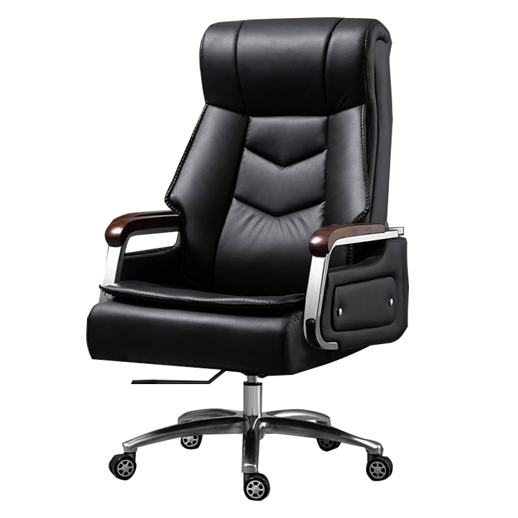 エグゼクティブチェア オフィスチェア 人間工学 フットレスト リクライニング機能 静音キャスター ヘッドレスト ブラック LBY-N007