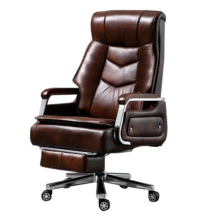 エグゼクティブチェア オフィスチェア 人間工学 フットレスト リクライニング機能 静音キャスター ヘッドレスト ブラック LBY-N007