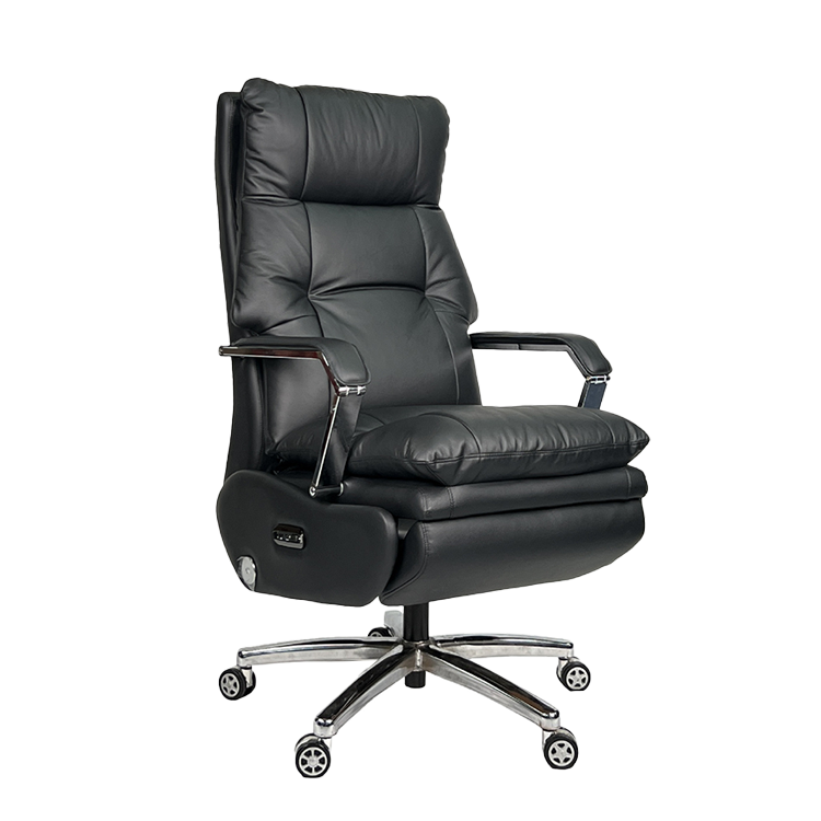 エグゼクティブチェア オフィスチェア 人間工学 電動フットレスト リクライニング 回転可能 柔軟性 豪華 ブラック LBY-N011