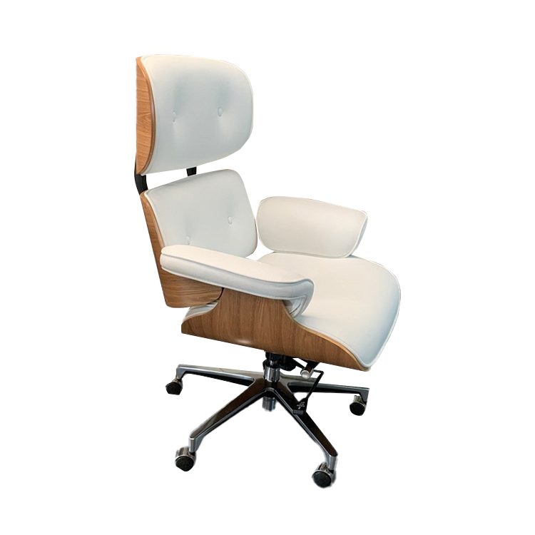 エグゼクティブチェア オフィスチェア 作業用 人間工学 昇降可能 キャスター レザー リクライニング モダン ブラック LBY-N013