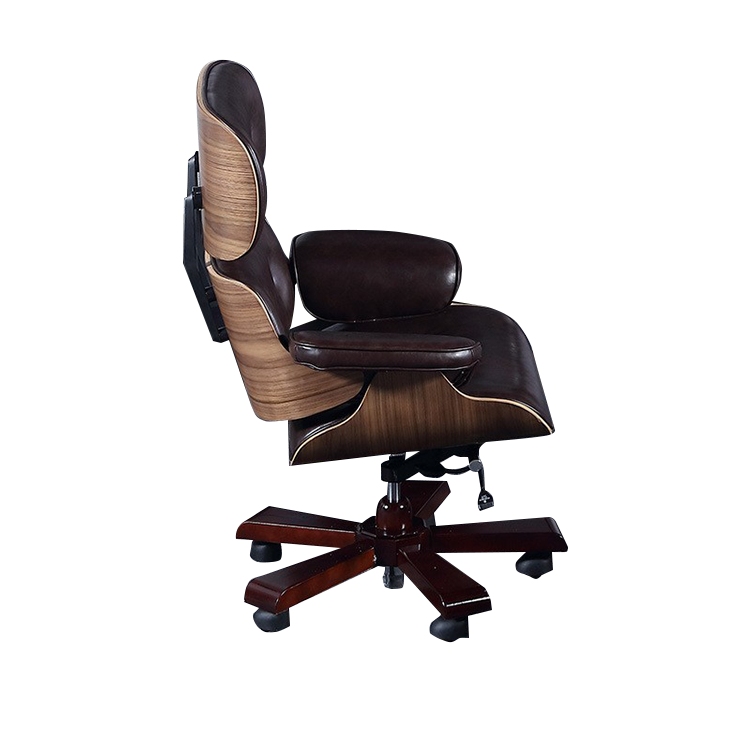 エグゼクティブチェア オフィスチェア 作業用 人間工学 昇降可能 キャスター レザー リクライニング モダン ブラック LBY-N013