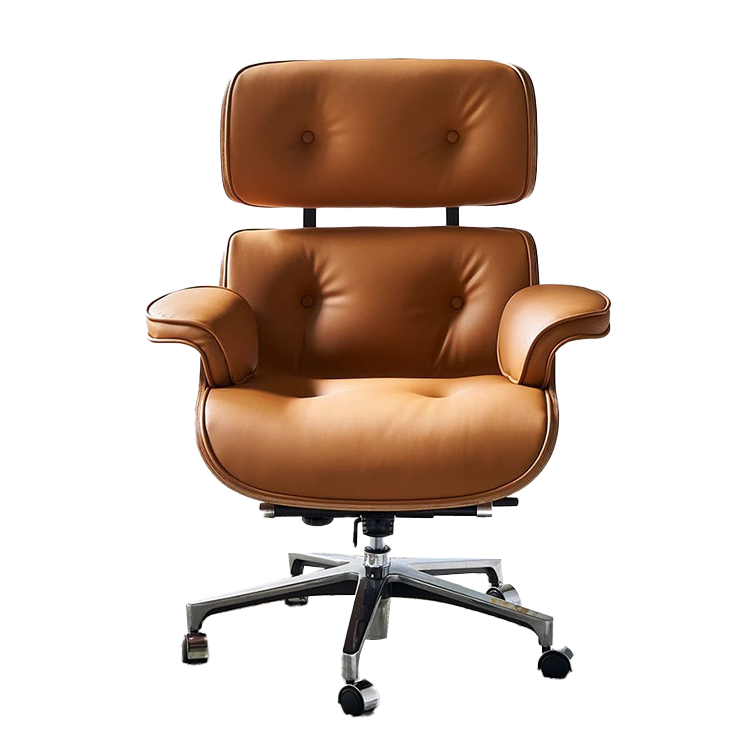 エグゼクティブチェア オフィスチェア 作業用 人間工学 昇降可能 キャスター レザー リクライニング モダン ブラック LBY-N013