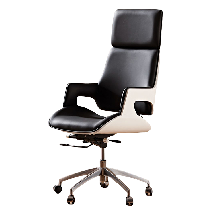 作業椅子 エグゼクティブチェア パソコンチェア 昇降機能 回転可能 キャスター付き PUレザー おしゃれ 高品質 ブラック LBY-N026