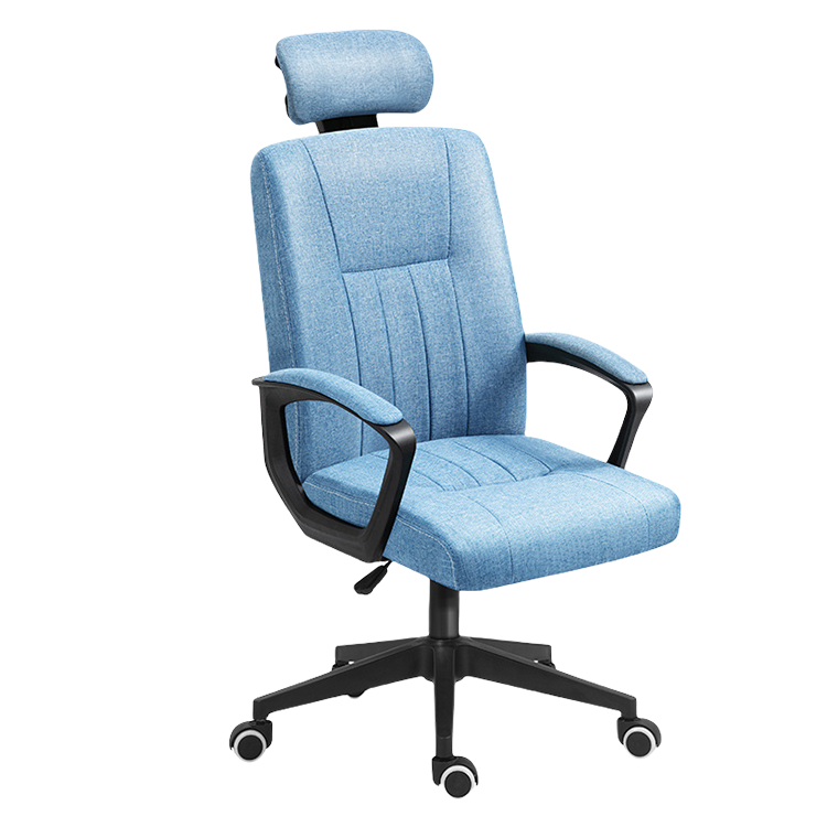 ワークチェア オフィスチェア 事務椅子 回転可能 キャスター付き ヘットレスト ファブリック カーキ カスタマイズ可能 LBY-N034