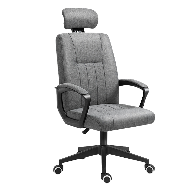 ワークチェア オフィスチェア 事務椅子 回転可能 キャスター付き ヘットレスト ファブリック カーキ カスタマイズ可能 LBY-N034