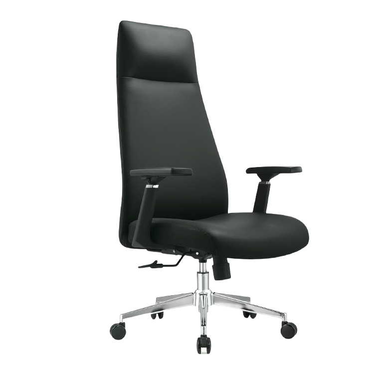 オフィスチェア 事務椅子 エグゼクティブチェア ハイバック 回転可能 ロッキング 高品質 洗練 ブラック カスタマイズ可能 LBY-N035