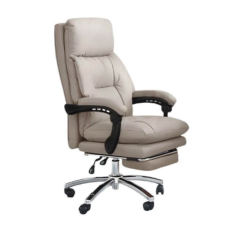 オフィスチェア ワークチェア 事務椅子 フットレスト付き 回転可能 キャスター付き 機能性 おしゃれ 高品質 カーキ LBY-N041