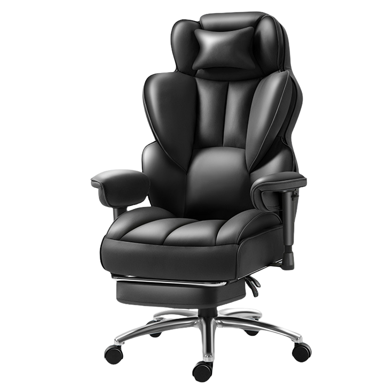 エグゼクティブチェア パソコンチェア 回転式チェア キャスター 昇降機能 フットレスト ホワイト ブラック モダン LBY-N046