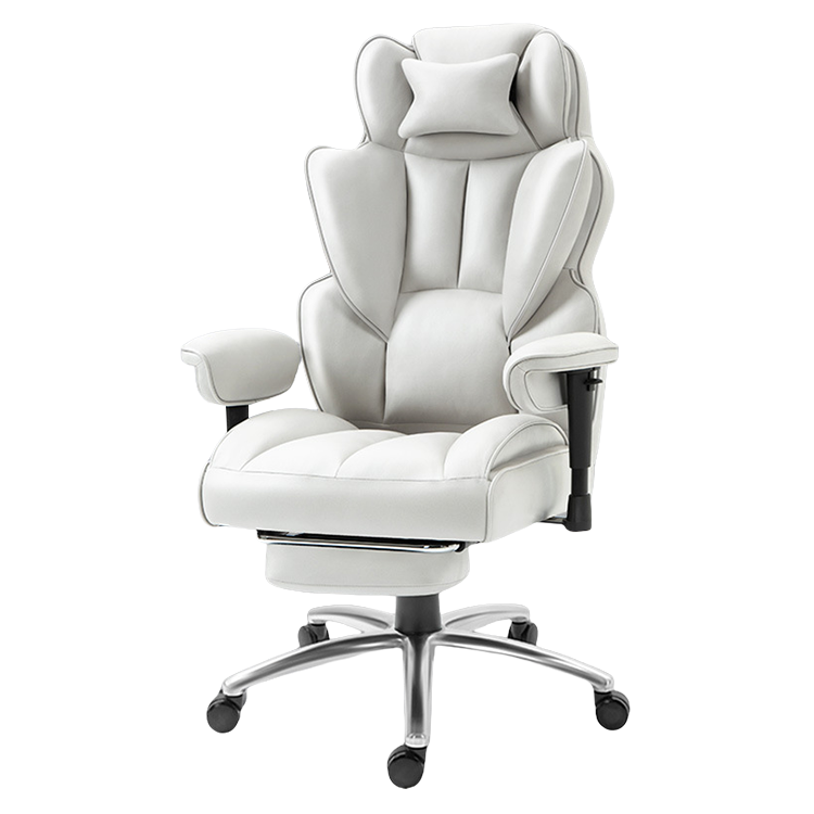 エグゼクティブチェア パソコンチェア 回転式チェア キャスター 昇降機能 フットレスト ホワイト ブラック モダン LBY-N046
