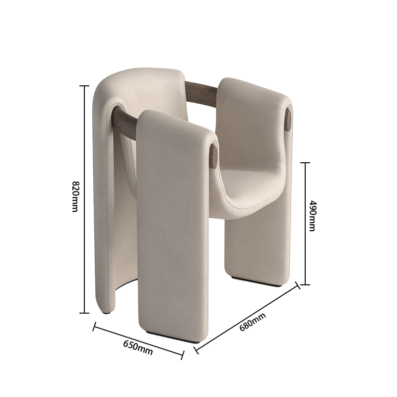 リラックスチェア カジュアルチェア 応接用 商談用 レザー 木製フレーム フィット感 簡素 おしゃれ ブラウン LBY-N052