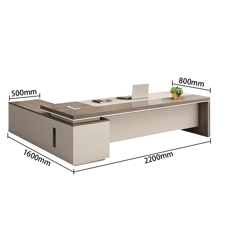 エグゼクティブデスク ワークデスク オフィスデスク デスク 仕事用 配線ボックス PC収納スペース 幕板 カスタマイズ可能 LBZ-N015