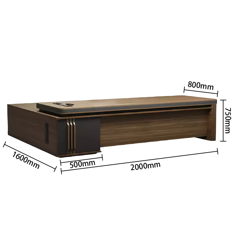 エグゼクティブデスク オフィスデスク パソコンデスク 社長室 ダイヤル錠 おしゃれ ウォールナット カスタマイズ可能 LBZ-N049