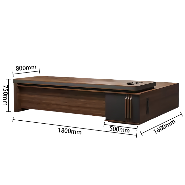 エグゼクティブデスク オフィスデスク パソコンデスク 社長室 ダイヤル錠 おしゃれ ウォールナット カスタマイズ可能 LBZ-N049