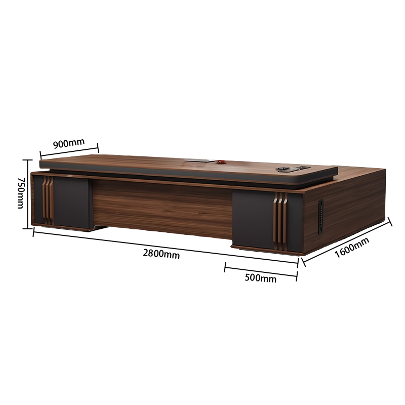 エグゼクティブデスク オフィスデスク パソコンデスク 社長室 ダイヤル錠 おしゃれ ウォールナット カスタマイズ可能 LBZ-N049