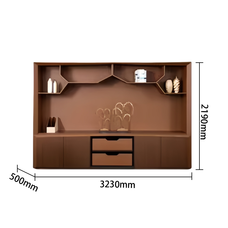 エグゼクティブデスク 社長デスク L型デスク 曲線デザイン 配線穴 大容量収納 厚手 高荷重性 スタイリッシュ ブラウン LBZ-N085