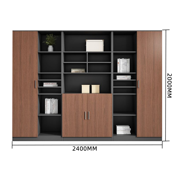 木製キャビネット オフィスキャビネット キャビネット 木目調 オープン収納 扉付き収納 大容量収納 カスタマイズ可能 BGCWG-N002