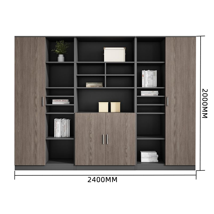 木製キャビネット オフィスキャビネット キャビネット 木目調 オープン収納 扉付き収納 大容量収納 カスタマイズ可能 BGCWG-N002