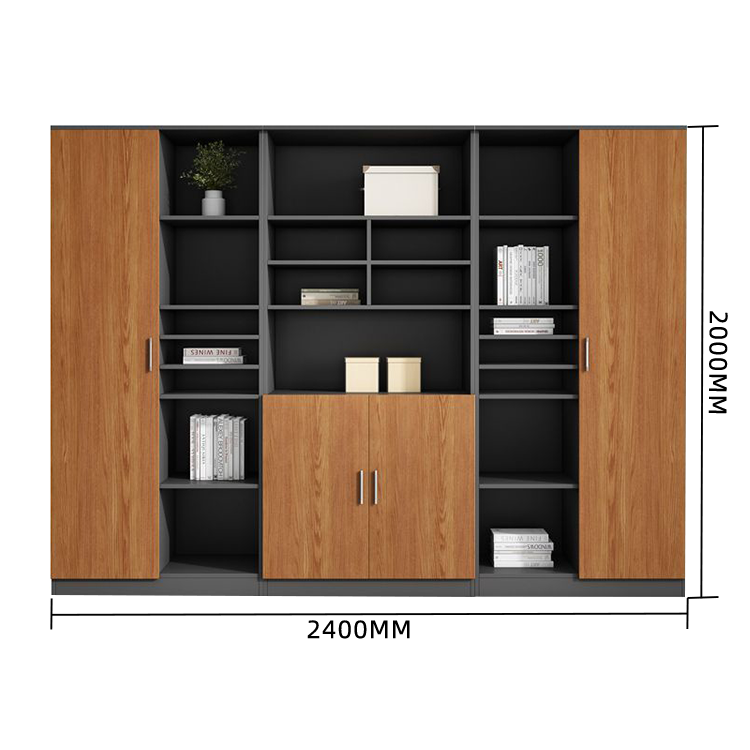 木製キャビネット オフィスキャビネット キャビネット 木目調 オープン収納 扉付き収納 大容量収納 カスタマイズ可能 BGCWG-N002