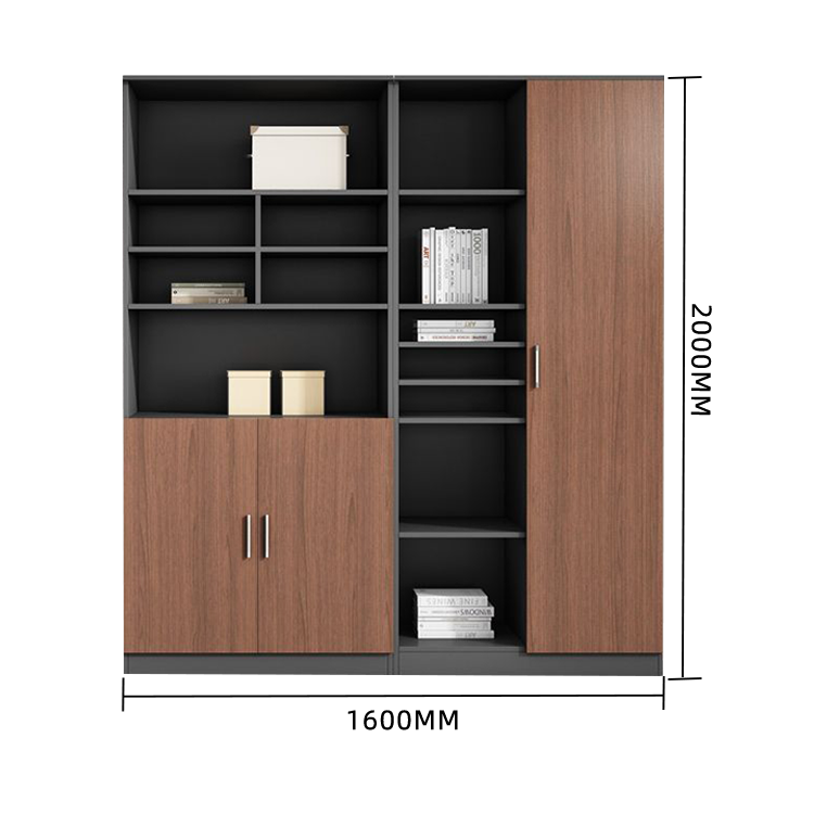 木製キャビネット オフィスキャビネット キャビネット 木目調 オープン収納 扉付き収納 大容量収納 カスタマイズ可能 BGCWG-N002