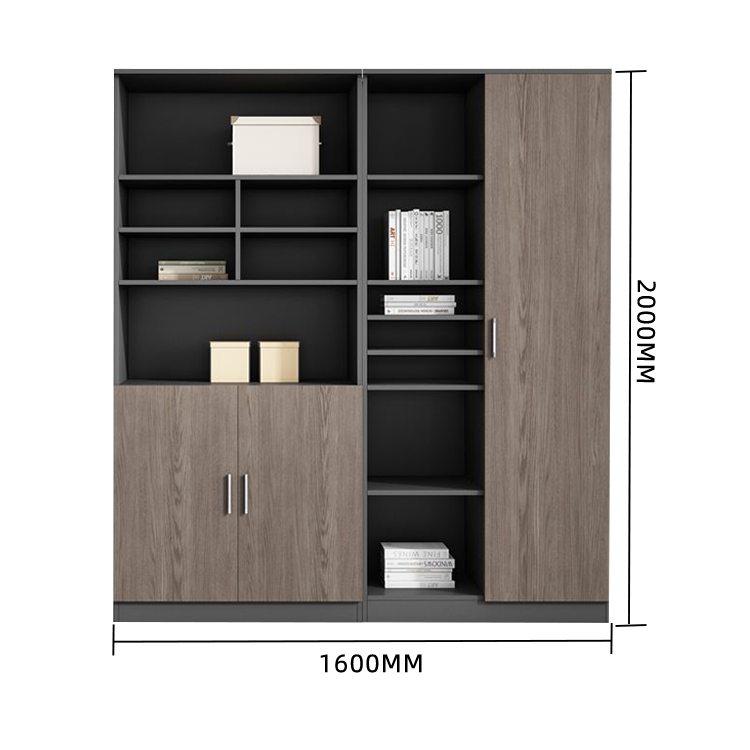 木製キャビネット オフィスキャビネット キャビネット 木目調 オープン収納 扉付き収納 大容量収納 カスタマイズ可能 BGCWG-N002