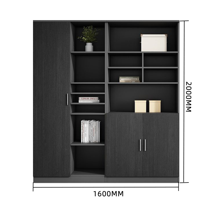 木製キャビネット オフィスキャビネット キャビネット 木目調 オープン収納 扉付き収納 大容量収納 カスタマイズ可能 BGCWG-N002