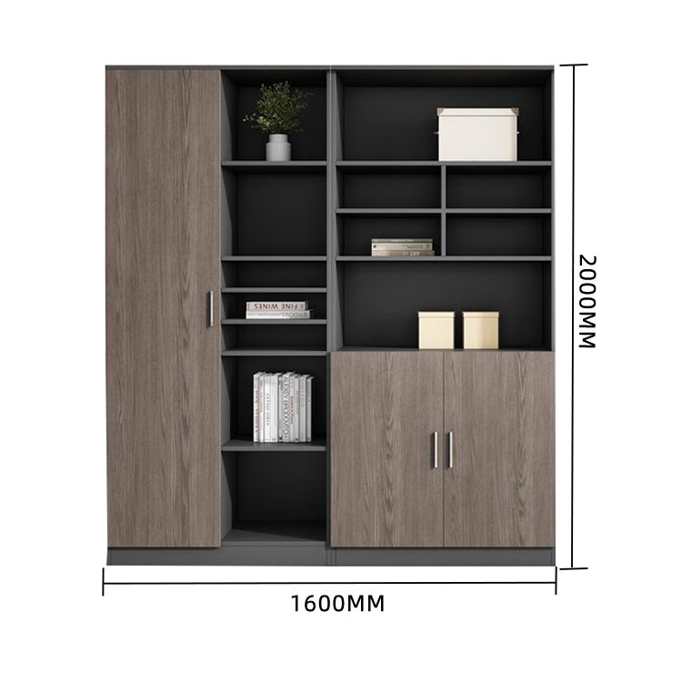 木製キャビネット オフィスキャビネット キャビネット 木目調 オープン収納 扉付き収納 大容量収納 カスタマイズ可能 BGCWG-N002