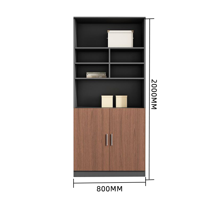 木製キャビネット オフィスキャビネット キャビネット 木目調 オープン収納 扉付き収納 大容量収納 カスタマイズ可能 BGCWG-N002