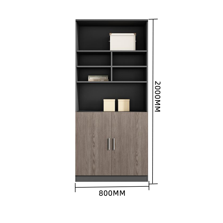 木製キャビネット オフィスキャビネット キャビネット 木目調 オープン収納 扉付き収納 大容量収納 カスタマイズ可能 BGCWG-N002