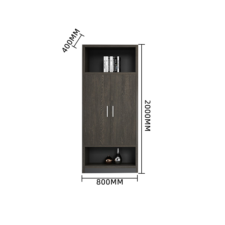 木製キャビネット ディスプレイラック オフィスキャビネット 木目調 大容量収納 分類収納 シンプル カスタマイズ可能 BGCWG-N005