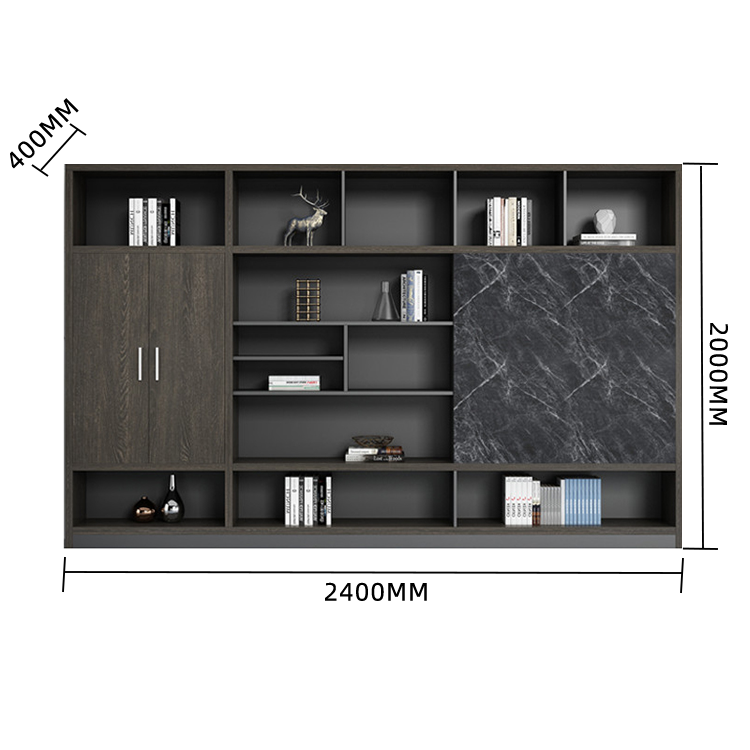 木製キャビネット ディスプレイラック オフィスキャビネット 木目調 大容量収納 分類収納 シンプル カスタマイズ可能 BGCWG-N005