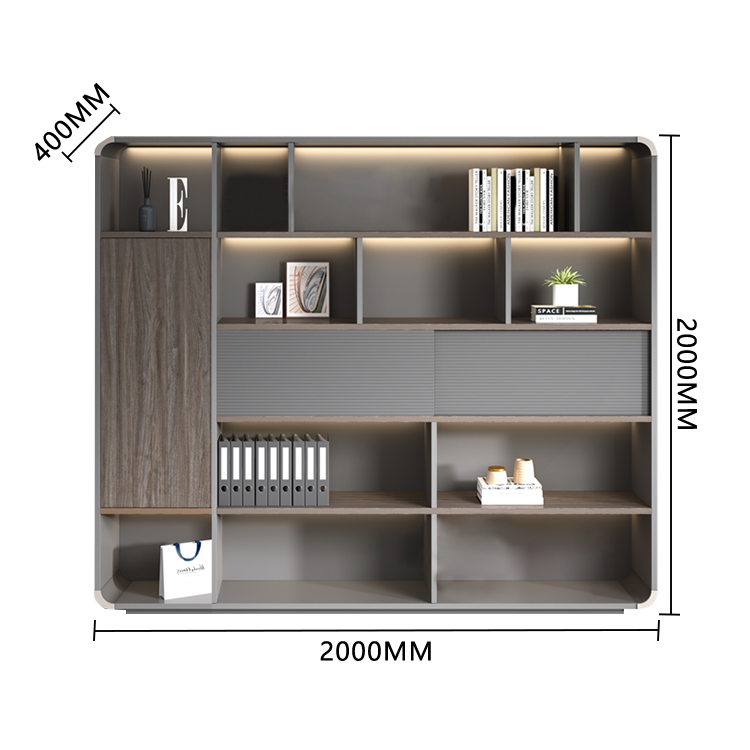 オフィスキャビネット ディスプレイラック キャビネット 収納棚 強化ガラス 大容量収納 分類収納 カスタマイズ可能 BGCWG-N006