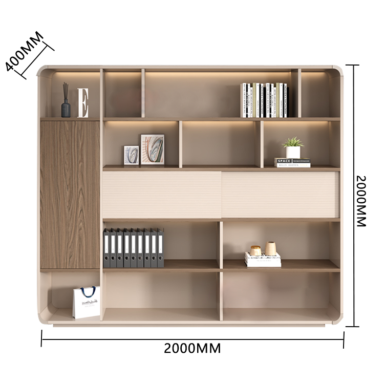 オフィスキャビネット ディスプレイラック キャビネット 収納棚 強化ガラス 大容量収納 分類収納 カスタマイズ可能 BGCWG-N006