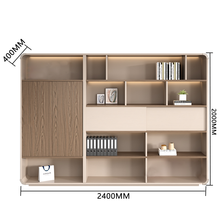 オフィスキャビネット ディスプレイラック キャビネット 収納棚 強化ガラス 大容量収納 分類収納 カスタマイズ可能 BGCWG-N006