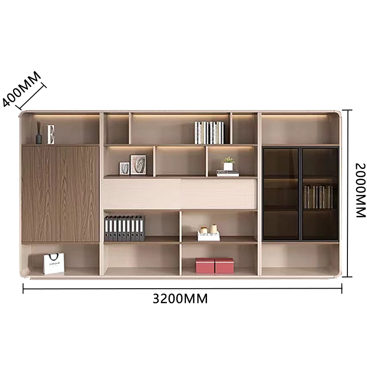 オフィスキャビネット ディスプレイラック キャビネット 収納棚 強化ガラス 大容量収納 分類収納 カスタマイズ可能 BGCWG-N006