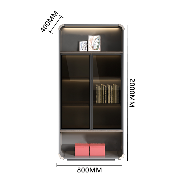 オフィスキャビネット ディスプレイラック キャビネット 収納棚 強化ガラス 大容量収納 分類収納 カスタマイズ可能 BGCWG-N006