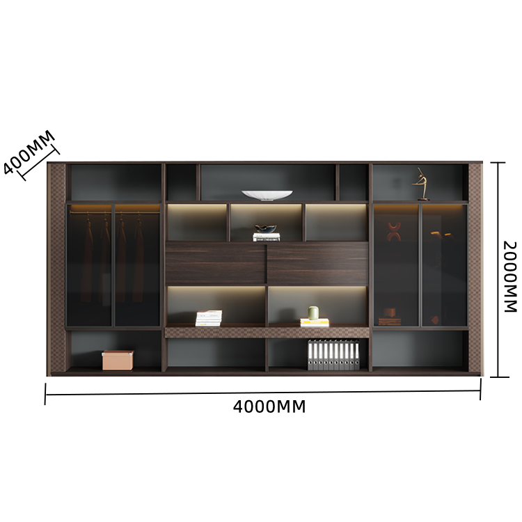 木製キャビネット ディスプレイラック キャビネット 大容量収納 LEDライト付き 木目調 シンプル カスタマイズ可能 BGCWG-N008