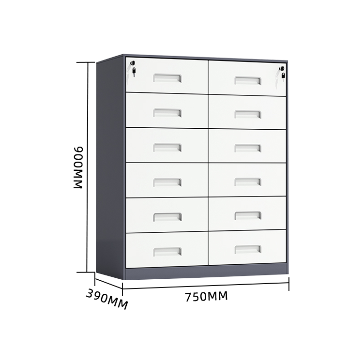 スチール製キャビネット 収納キャビネット 引き出し 大容量収納 鍵付き 可動板棚 おしゃれ ホワイト カスタマイズ可能 BGCWG-N012
