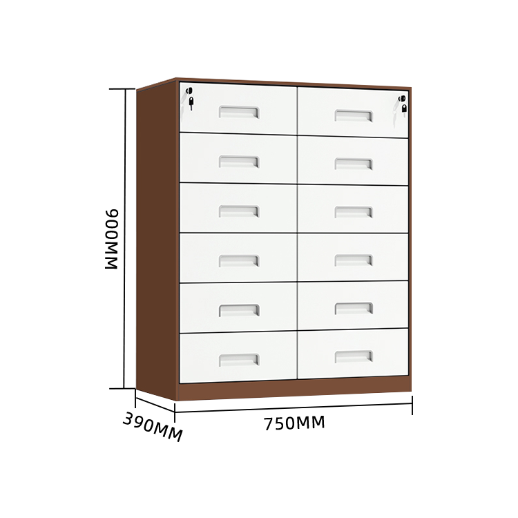 スチール製キャビネット 収納キャビネット 引き出し 大容量収納 鍵付き 可動板棚 おしゃれ ホワイト カスタマイズ可能 BGCWG-N012