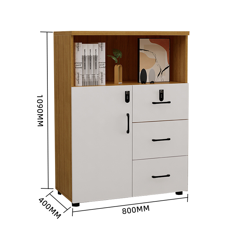 木製キャビネット キャビネット リビング用 扉付き収納 ダイヤル錠 大容量収納 おしゃれ ホワイト カスタマイズ可能 BGCWG-N013
