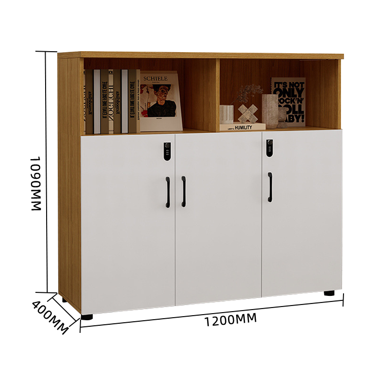 木製キャビネット キャビネット リビング用 扉付き収納 ダイヤル錠 大容量収納 おしゃれ ホワイト カスタマイズ可能 BGCWG-N013