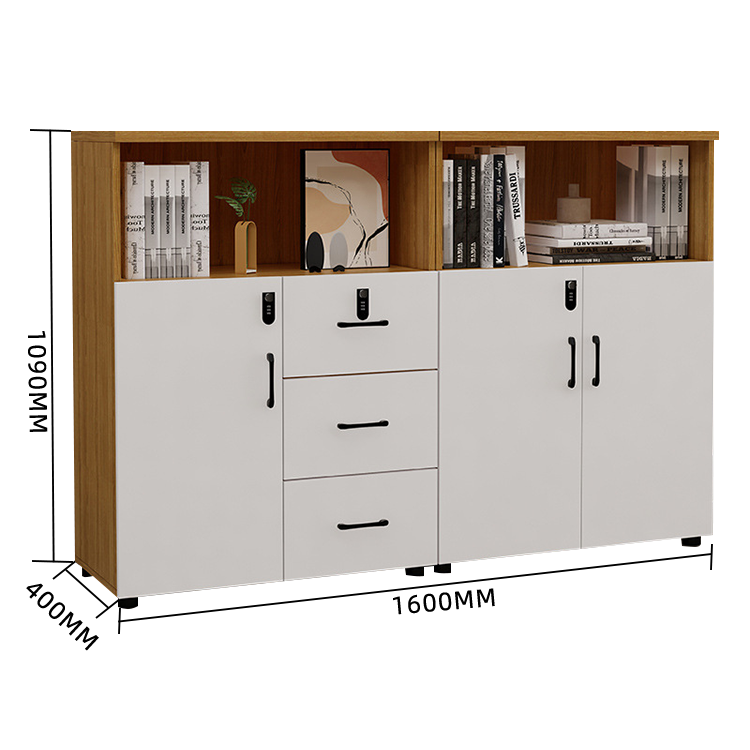 木製キャビネット キャビネット リビング用 扉付き収納 ダイヤル錠 大容量収納 おしゃれ ホワイト カスタマイズ可能 BGCWG-N013